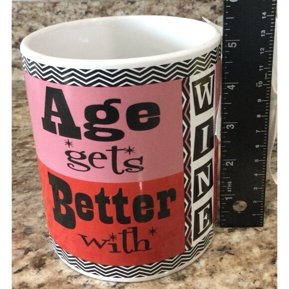 Age gets Better with Wine Oversized Ceramic Mug by Certified International LNWOT - Picture 9 of 10